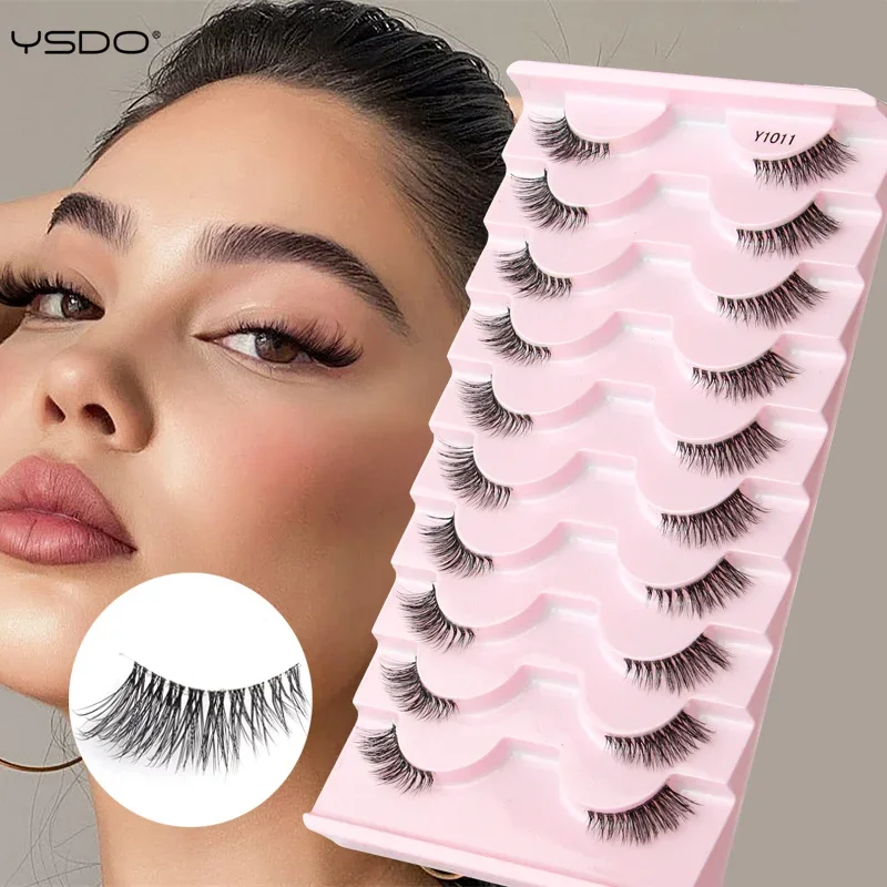 

Half Eyelashes 3/5/10 Half Lashes Soft Natural Cat Eye Lashes Makeup Tool Extension Fluffy Faux Cils maquiagem Half Lashes