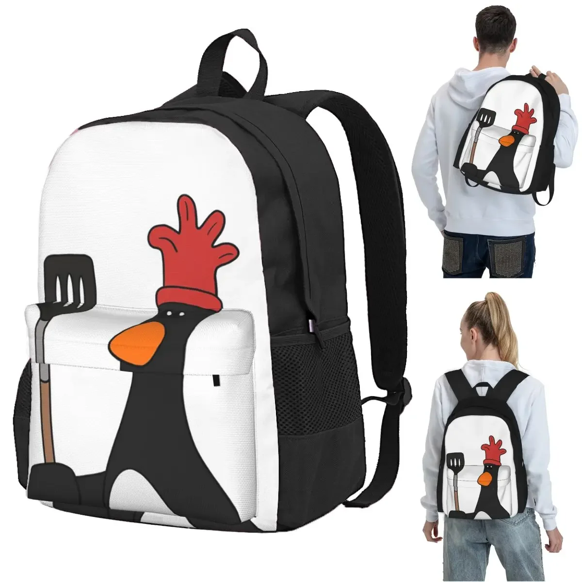 Feathers McGraw - Kitchen Spatula Backpack Student BookBag Children School Bag Computer Shoulder Bags for Men Women