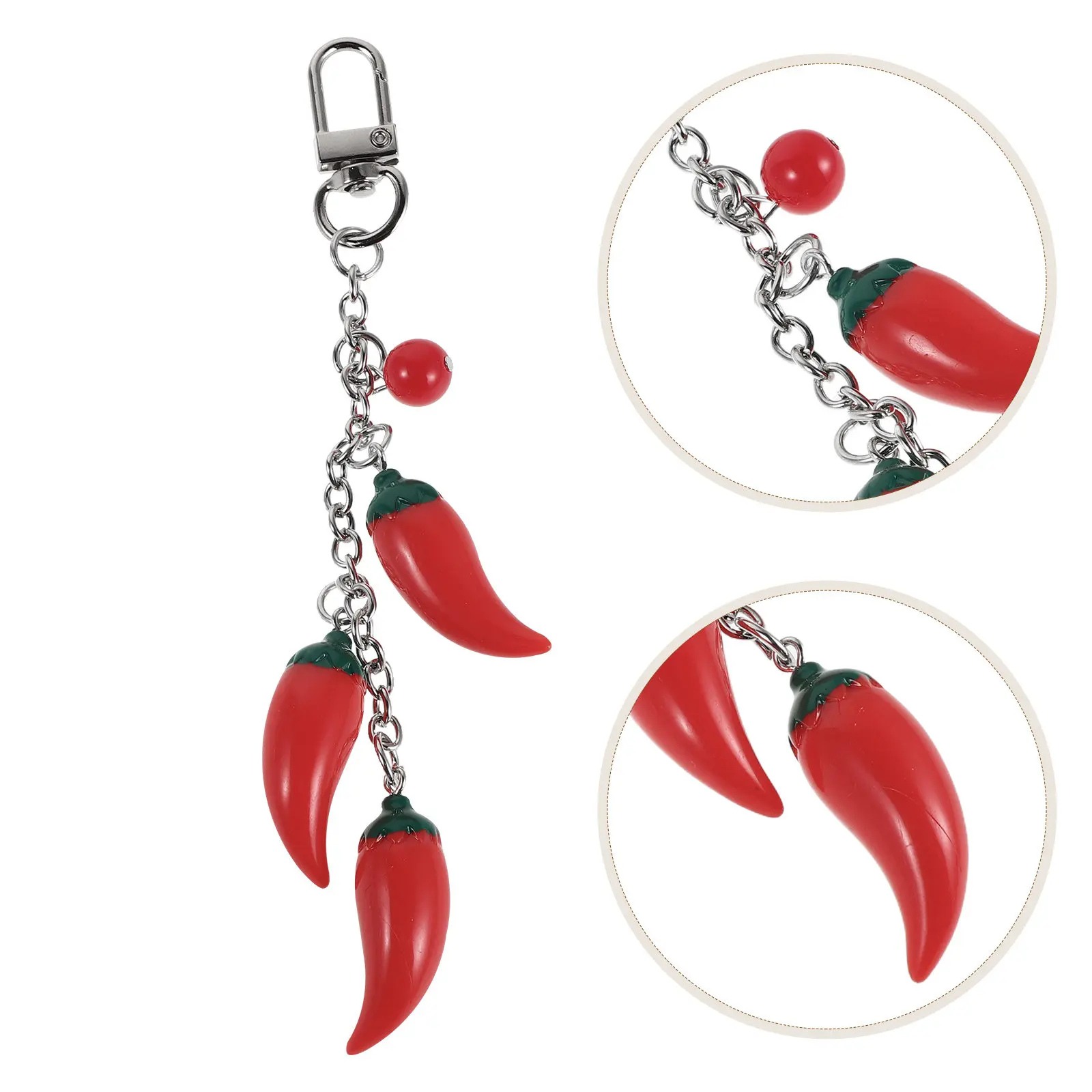 2 шт. Брелок в виде перца чили, милый красный аксессуар для сумок, мини-подвеска для рюкзака, забавный кавайный необычный аксессуар для женщин и девушек