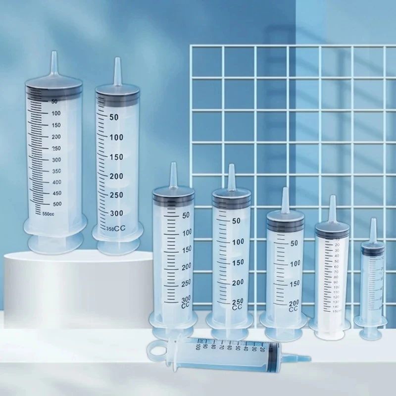 100ml-550ml Nutrient Syringe Large Capacity With 100cm Hose Pump Measurin Injector Tool For Pet Feeding Car Oil Ink Liquid Glue