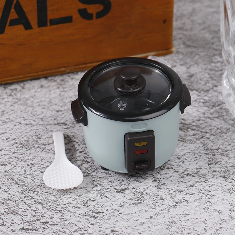 NOVO Miniatura de Panela de Arroz Elétrica para Cozinha de Casa de Bonecas 1:12