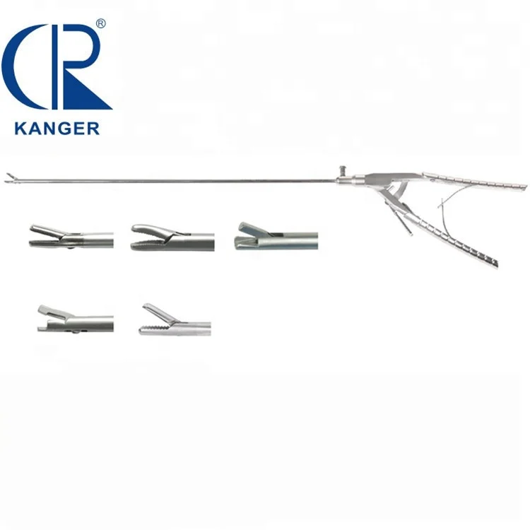 Surgical Laparosopic Instruments Reusable Stainless Steel Operation V-shaped Self-righting Needle Holder Without Teeth
