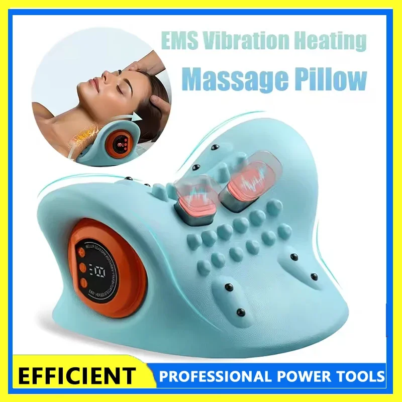 

Electric Cervical Massager Neck Stretcher Chiropractic Traction Head Acupoint Massage Pillow Shouder Body Massager