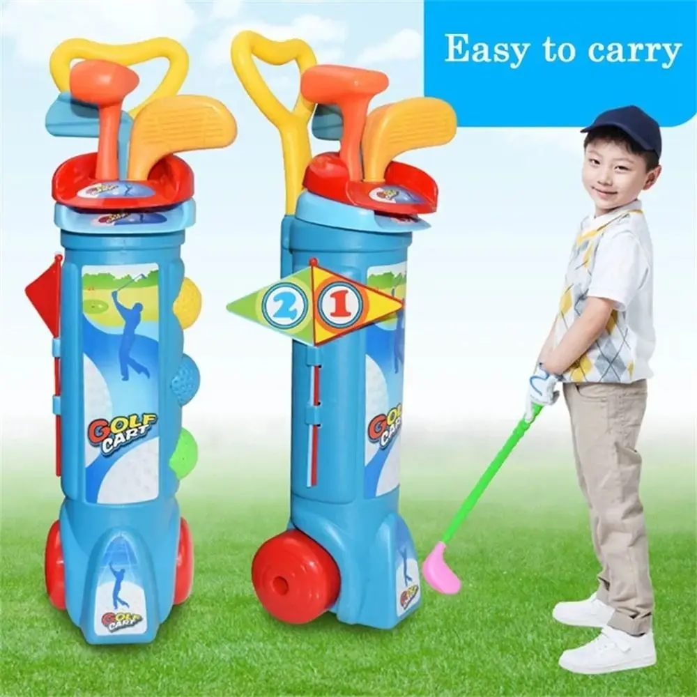 Balle multicolore enfants ensemble de Golf jouets de plein air Mini Putter ensemble de Golf jouets en plastique début éducatif enfants pratique Golf