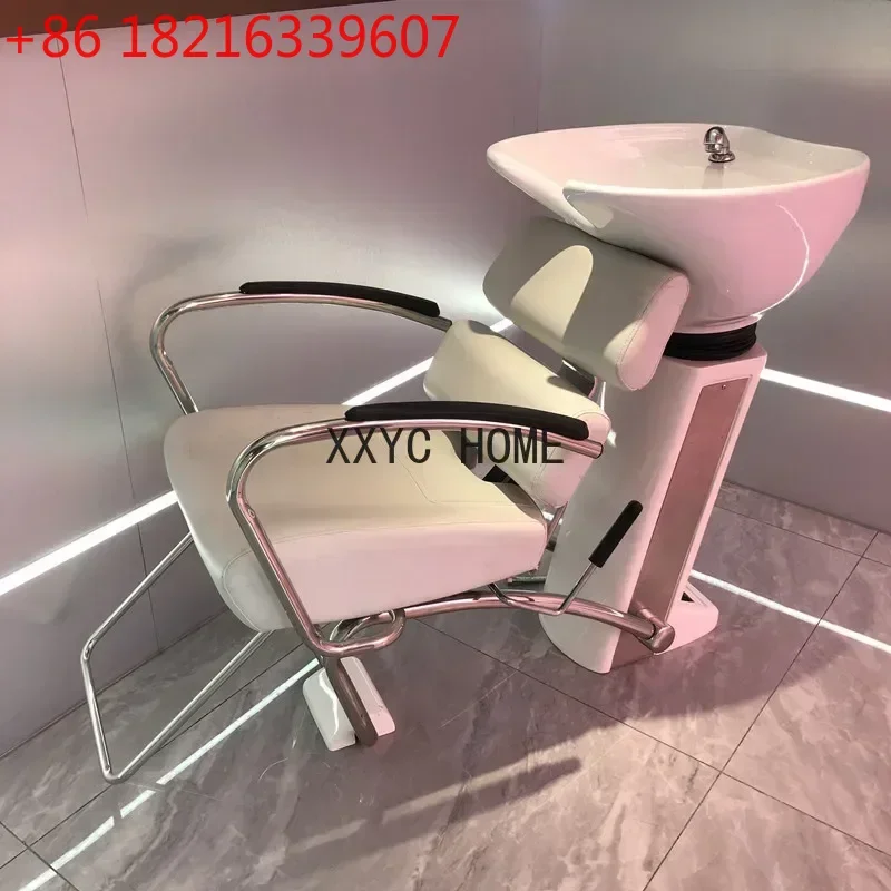 Sillón Lavacabezas Profesional Reclinable TAO para Spa Capilar, Cama Lavacabezas con Fregadero para Estilistas, Mueble para Lavado de Cabello