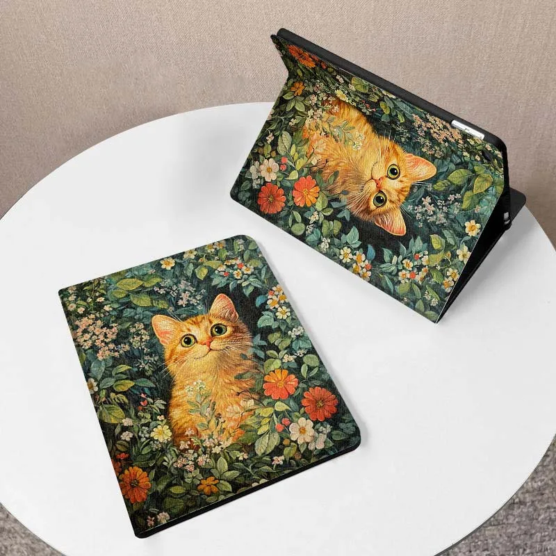 

Cute Cat Pattern Art Tablet Case For Samsung Galaxy Tab A A7 A8 A9 A11 S6 S11 Lite Plus 10.1 10.4 10.5 Inch
