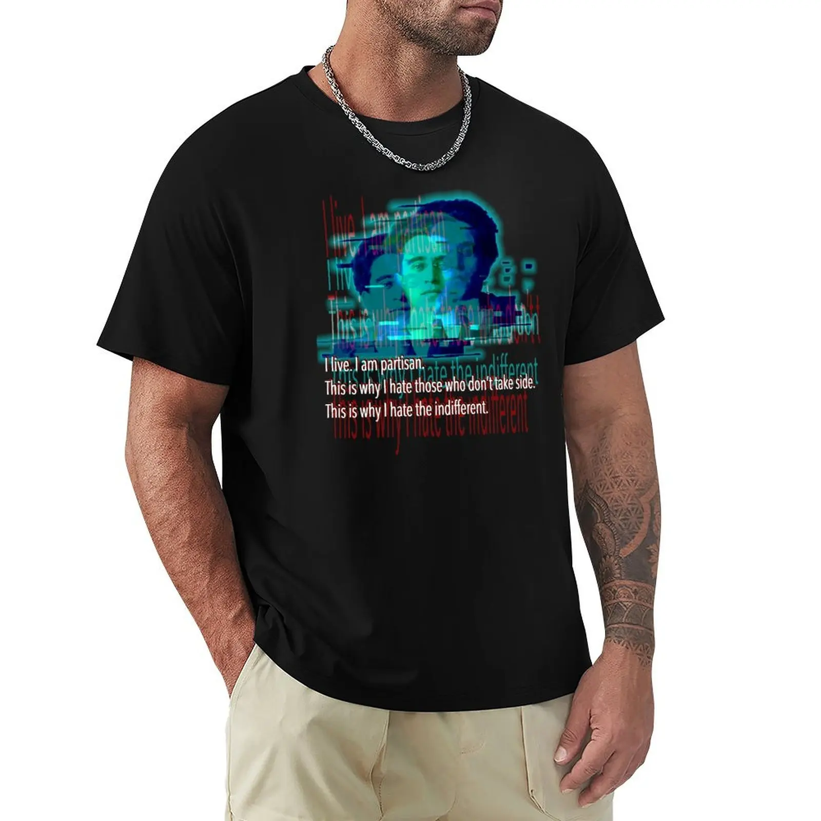 Gramsci: I hate the indifferent 3.0 T-Shirt t shirts for man pack white T-Shirt