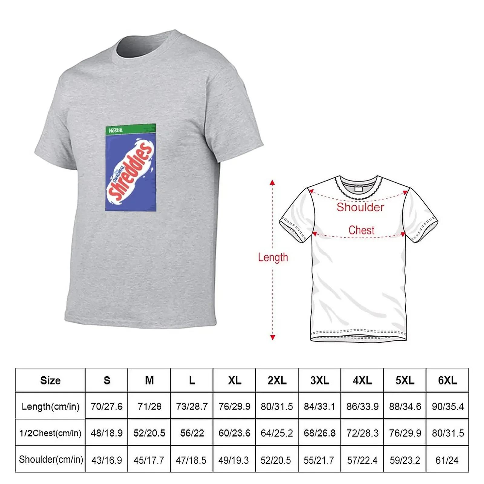 Shreddies Cereal Box T-Shirt graphics korean fashion men clothing