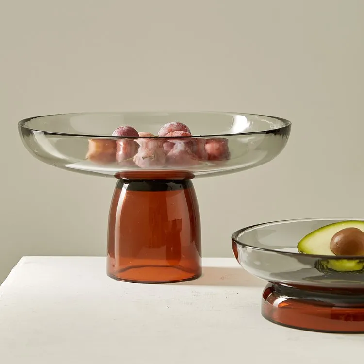Household Scandinavian Stained Glass Dining Table Fruit Snack Plate Ornament
