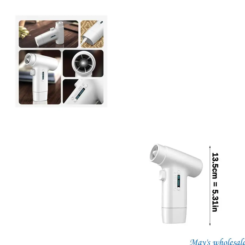 

Powerful 110000RPM USB Rechargeable Handheld Fan 6 Speed Dust Blower For Outdoor 448A
