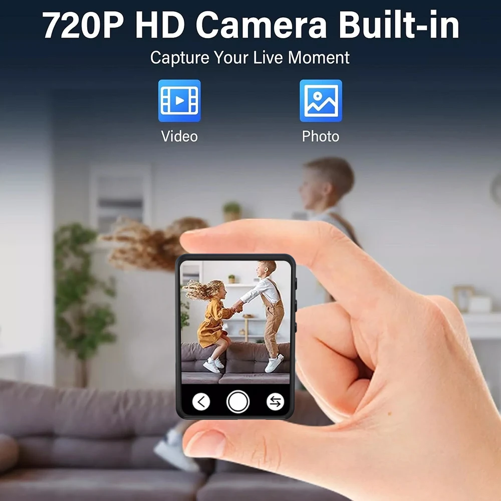 مشغل MP3 128G مشغل موسيقى بدون فقدان 2.4 بوصة شاشة لمس كاملة متوافقة مع بلوتوث HiFi MP4 مع مكبر صوت FM/E-book/Recorder