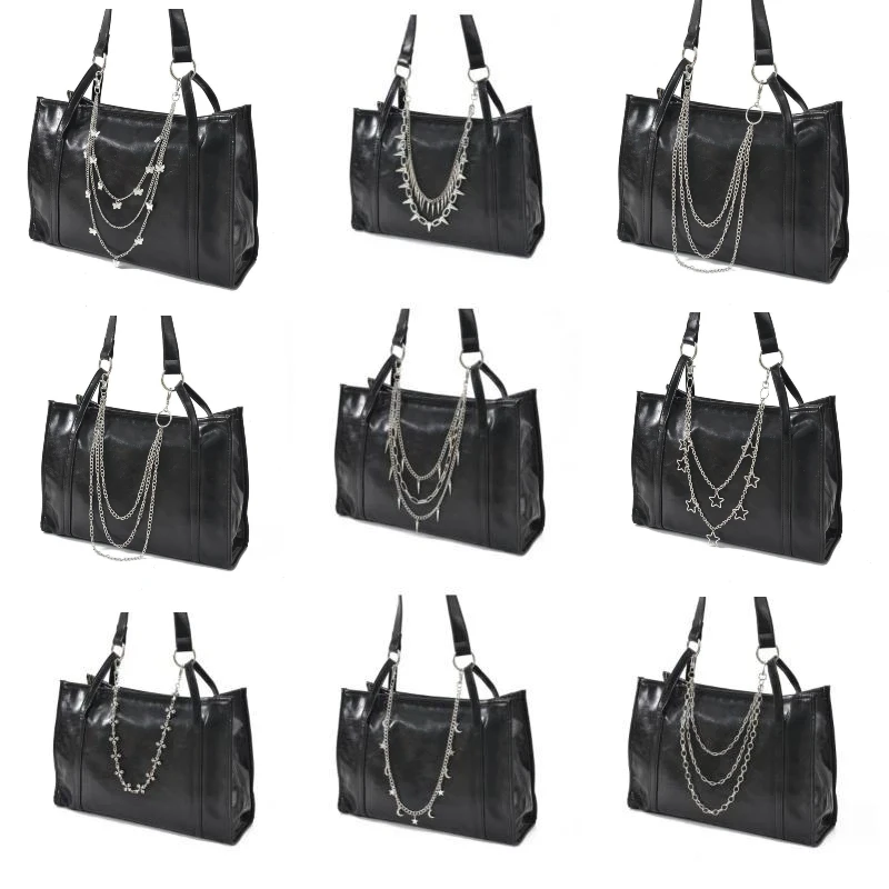 Multi-layer Metal Silver Bag Chain Straps Fashion DIY Replaceable Strap for Ladies Crossbody Shoulder Bags