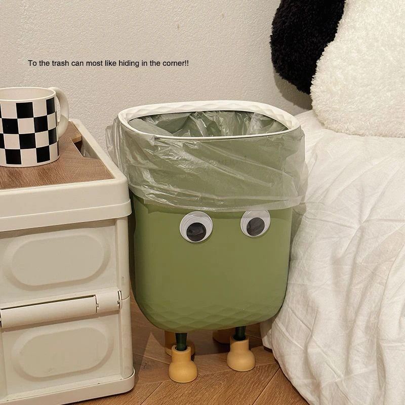 Creative Trash Can Large Capacity for Home Use Bedroom Living Room Dormitory Office 10L Storage Paper Basket Cute