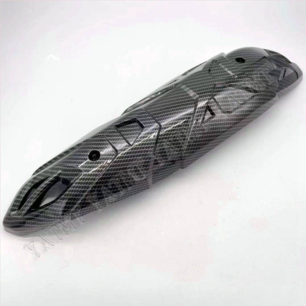 Motorcycle Carbon Fiber Printed ABS Plastic Exhaust Pipe Trim Cover For YAMAHA NMAX155 2020