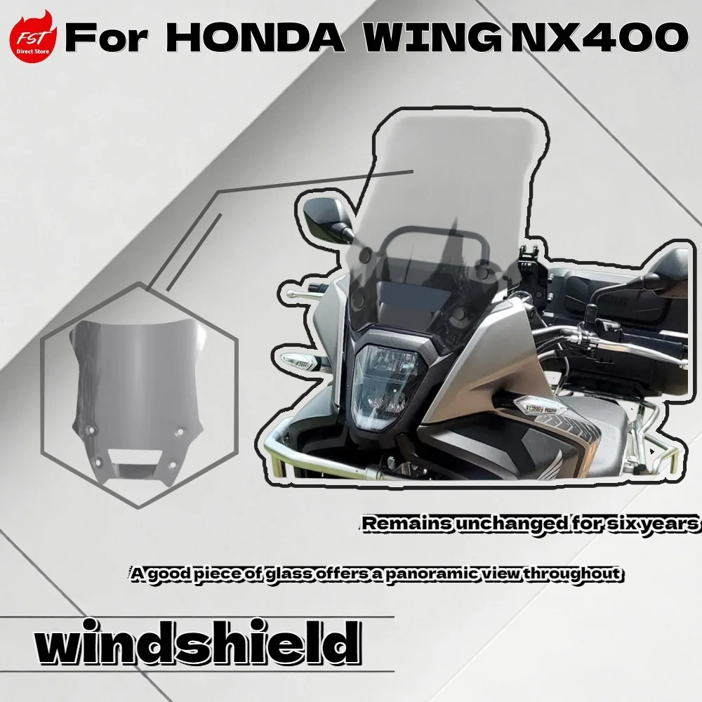 For Honda NX400  Waterbird Modified Windshield Motorcycle Wind Proof Accessories