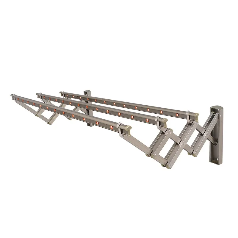 

Balcony folding drying rack, outdoor retractable drying rack