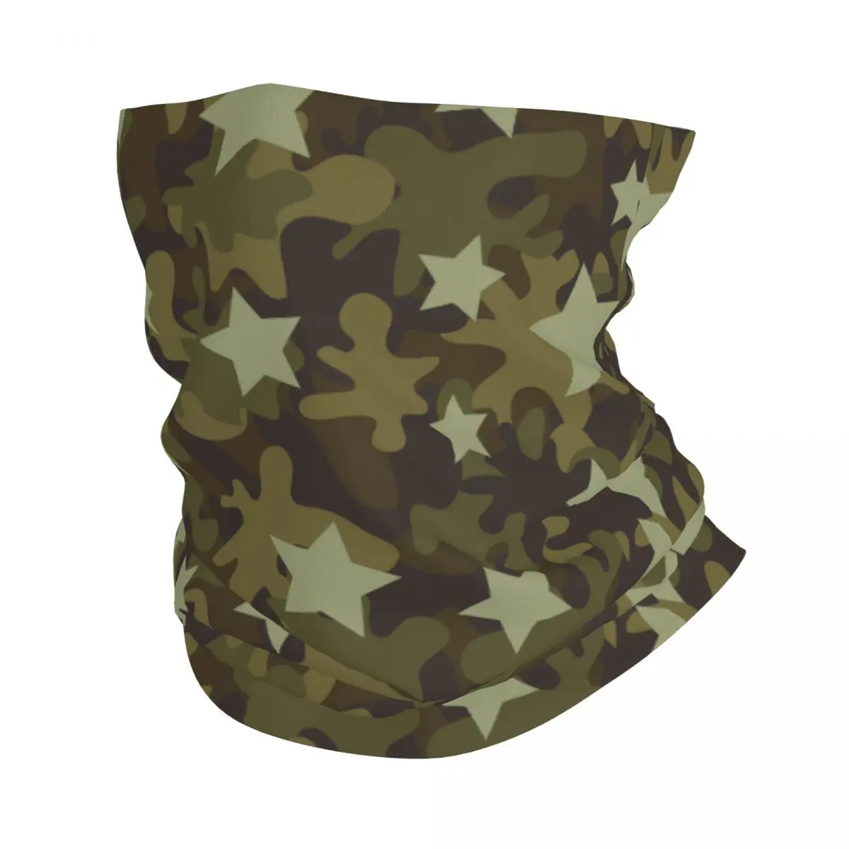 

Camouflage Camo Star Print Bandana Neck Gaiter Printed Mask Scarf Multifunctional Balaclava Fishing for Men Women Adult Winter