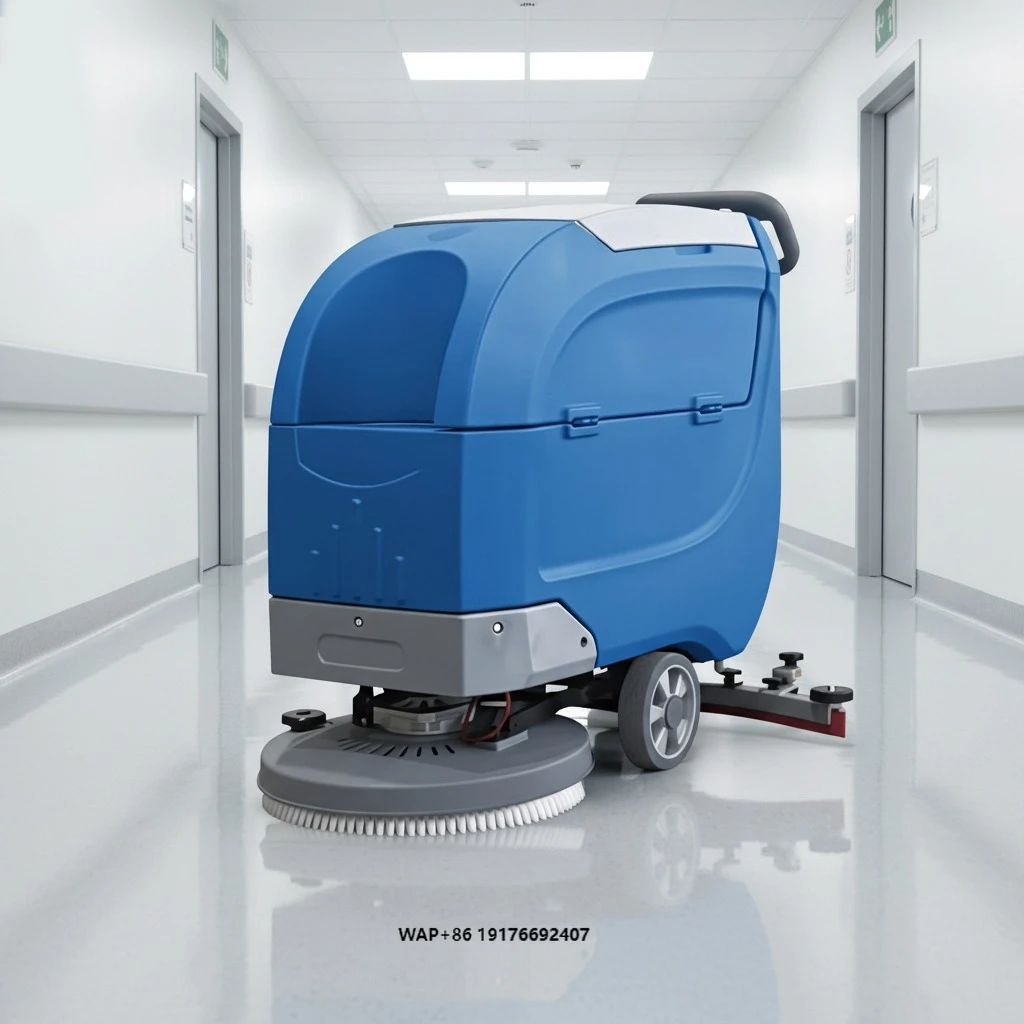 New Compact Commercial Industrial Battery Powered 24V  60L Water Tank Floor Scrubber Machine