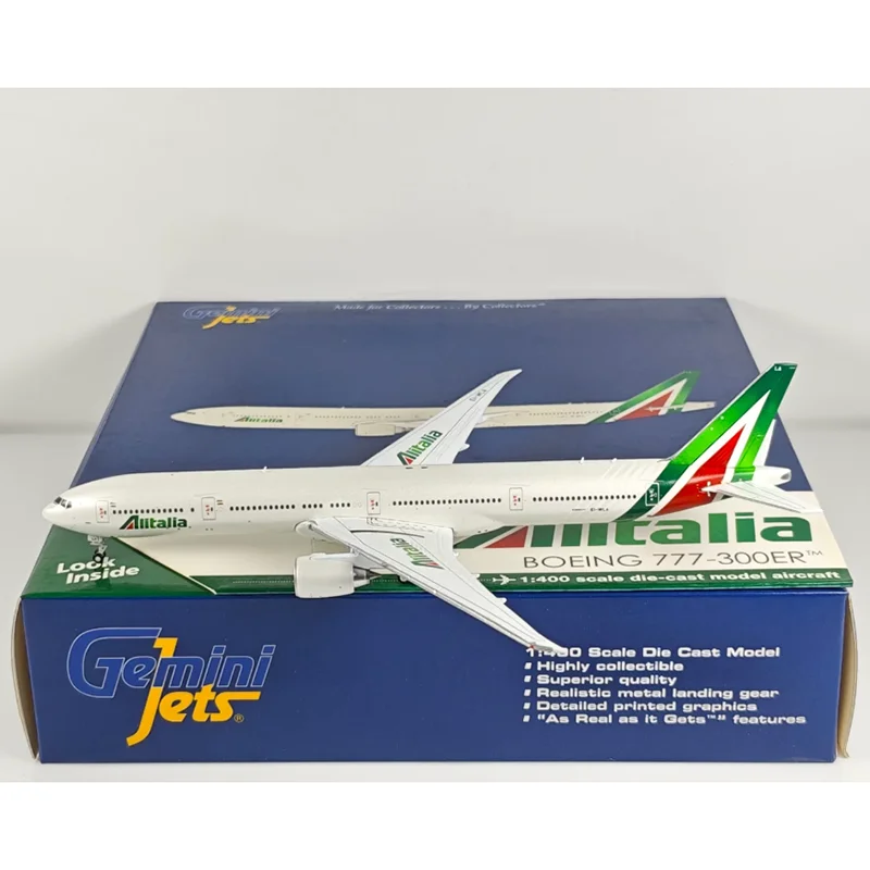 

GeminiJets 1/400 Scale Italian Airlines B777-300ER EI-WLA Alloy Aircraft Model Collection Decoration Item Toy