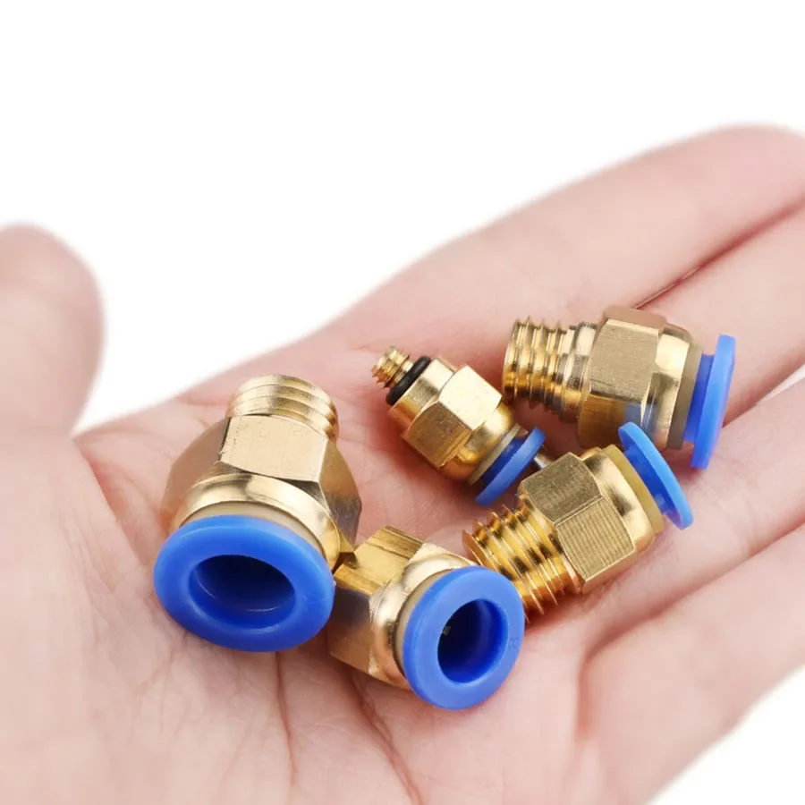 PC Air Pneumatic Fitting Quick Connector M5x0.75 M6*1 M8x1.25 M10 M12x1.75 Male Thread 4mm 6 8 10 12mm Compressed Hose Tube Pipe