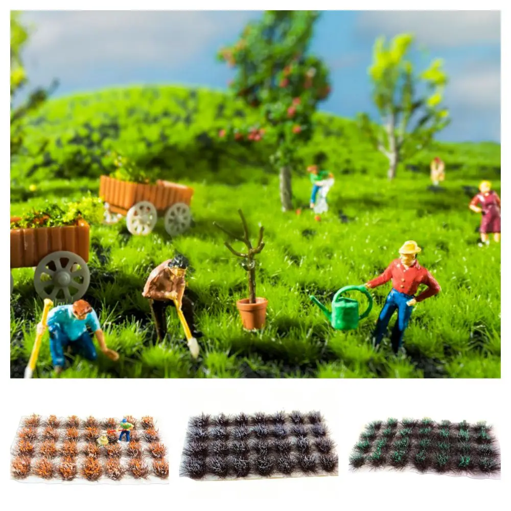 Multicolor DIY Artificial Grass Tufts Accessories Plastic Grass Cluster Multi-terrain Sand Table Scene Grass Tufts Model