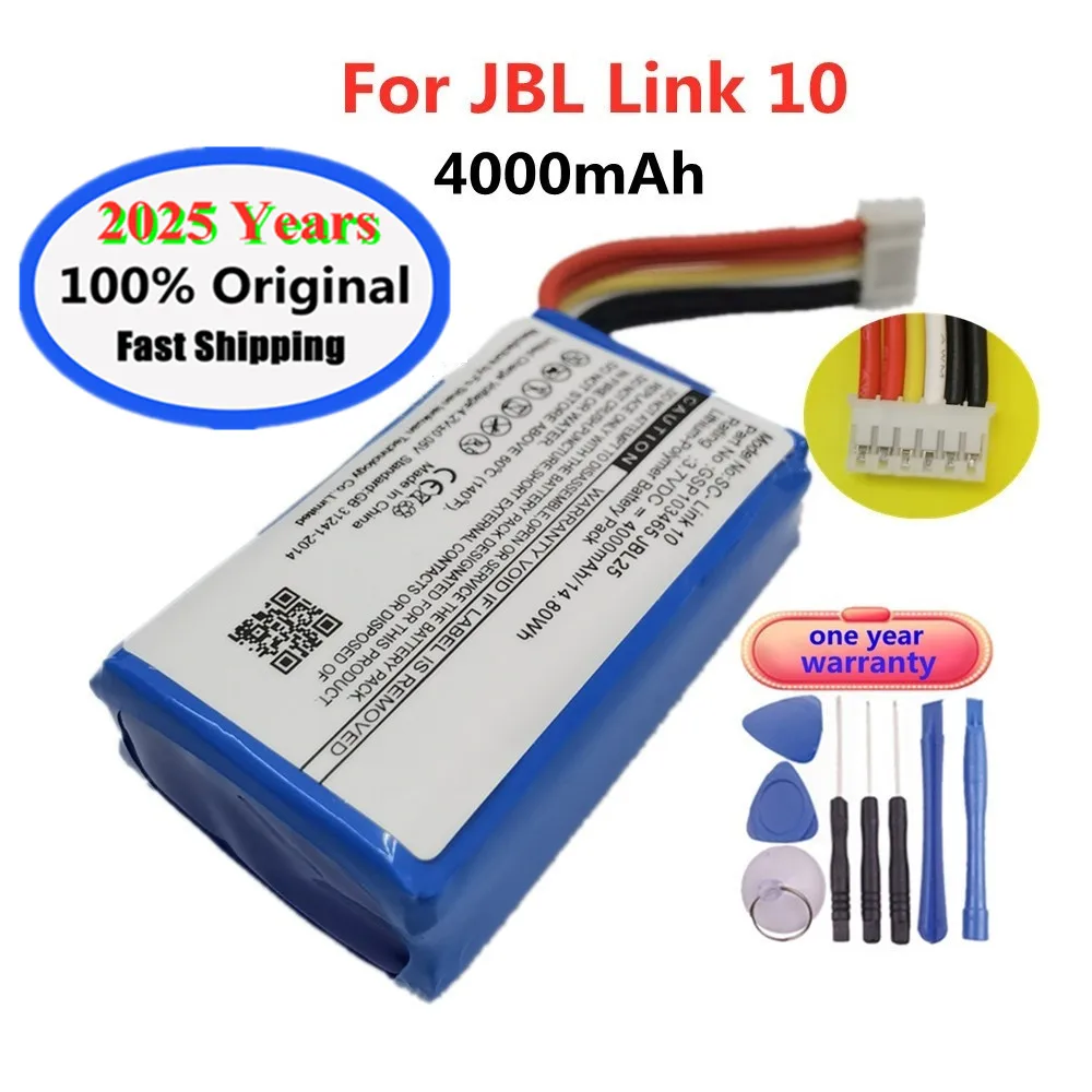 2025 Years New 100% Original Wireless Bluetooth Speaker Battery For JBL Link 10 Link10 Speaker Bateria GSP103465 4000mAh Battery