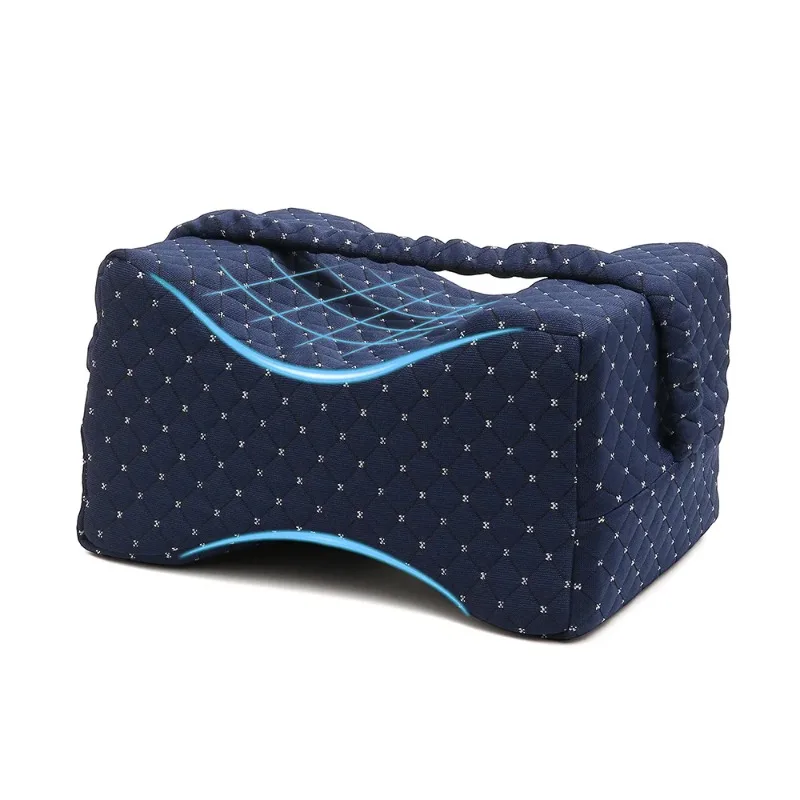 Ergonomic Memory Foam Knee Pillow for Side Sleepers with Adjustable Strap 6