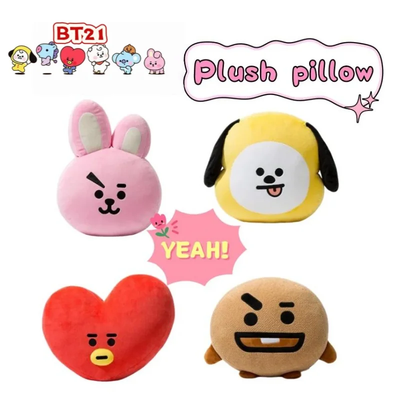 BT21 koya Shooky Mang Chimmy Tata Cooky Poupée Oreiller Créative Personnalisée Haute Valeur Esthétique Dessin Animé Mignon Poupée Oreiller Cadeau d'Anniversaire