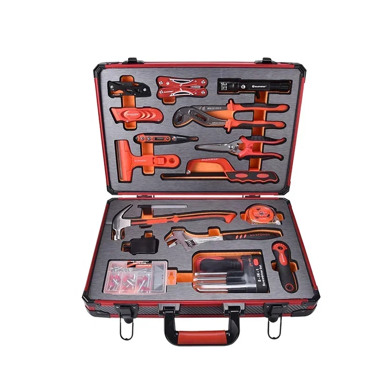 77 pcs Household manual wrench sets combination tools  set bicycle repair and auto maintenance set hardware tool box