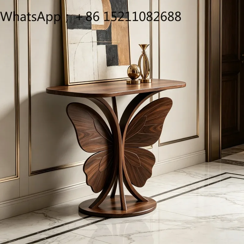 LLY New Chinese Butterfly Several Black Walnut Entrance End View Table Corner, Several Bedside Tables Decorative Table