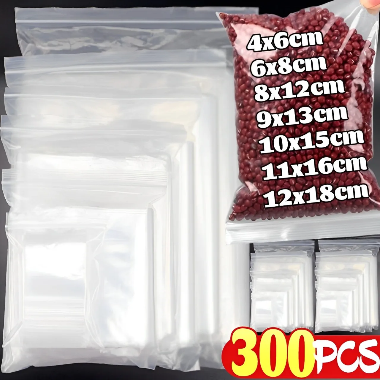 Thicken Zipper Sealed Bags Clear Plastic Storage Bag for Small Jewelry Food Packing Reclosable Zippers Sealing Pouch Wholesale