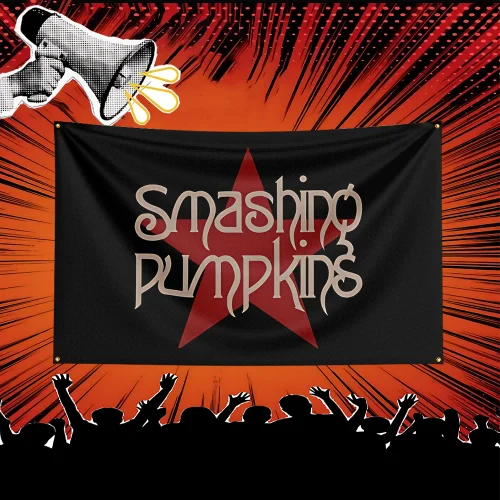 The Smashing Pumpkins Inspired Rock Music Flag 3x5 FT Polyester Banner For Bedroom Wall Decor Music Fans Gift