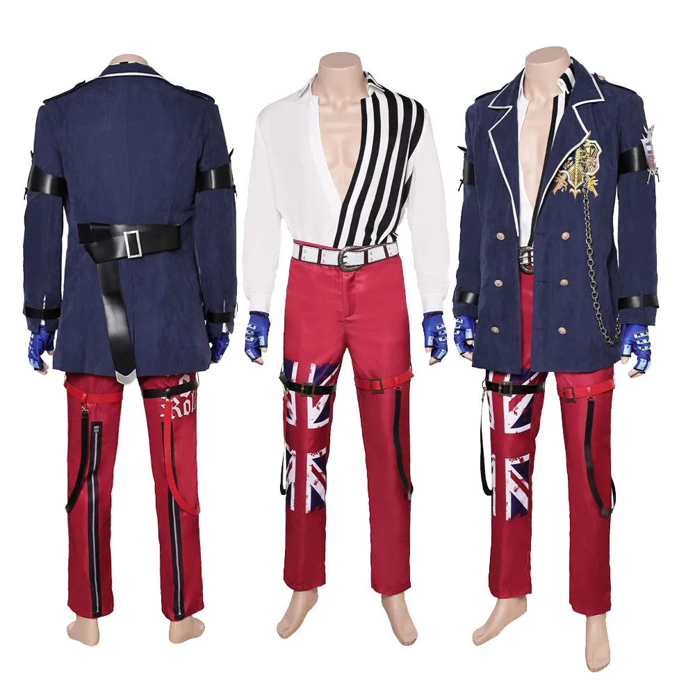 Tekken Fantasy Steve Fox disfraz de Cosplay para hombres adultos, uniforme para Halloween, Carnaval, fiesta, traje, camisa, abrigo, pantalones, trajes