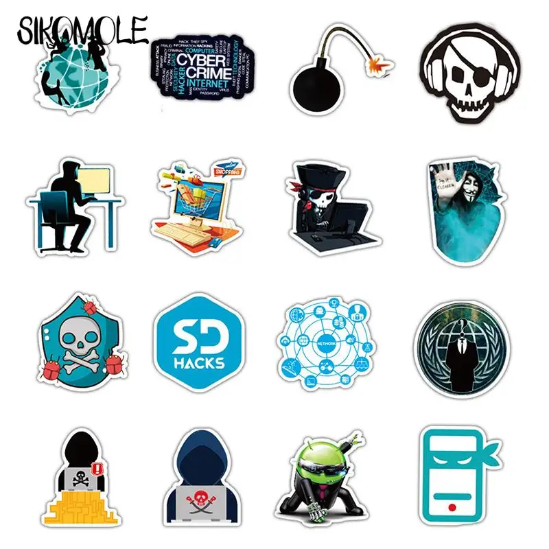 10/30/50PCS Hacker Graffiti Stickers Geek Java Programming DIY Toy Luggage Laptop Motorcycle Skateboard Bicycle Decal Sticker F5