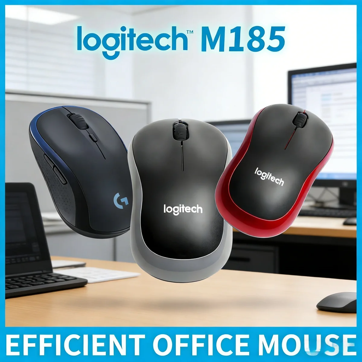 

Logitech M185 New wireless Bluetooth dual-mode mouse with soft and silent sound +M220 office Home computer esports gamers mouse