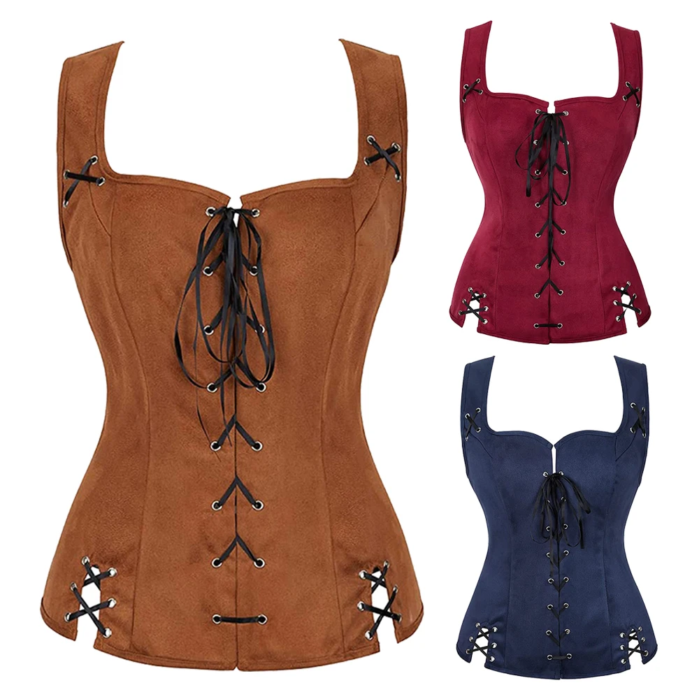 

Renaissance Steampunk Pirate Vest Cos Suit, Two-dimensional Anime Cosplay Lace-up Vest