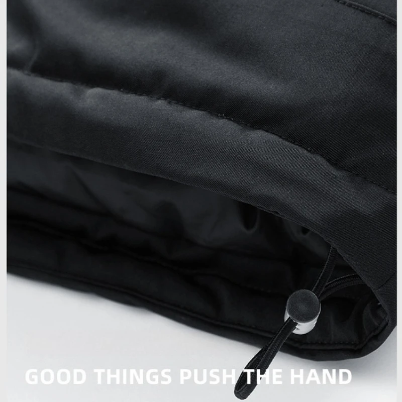 معطف رجالي سميك مبطن بالقطن، نمط ملابس العمل في الهواء الطلق، يحافظ على الدفء في موسم الخريف والشتاء.