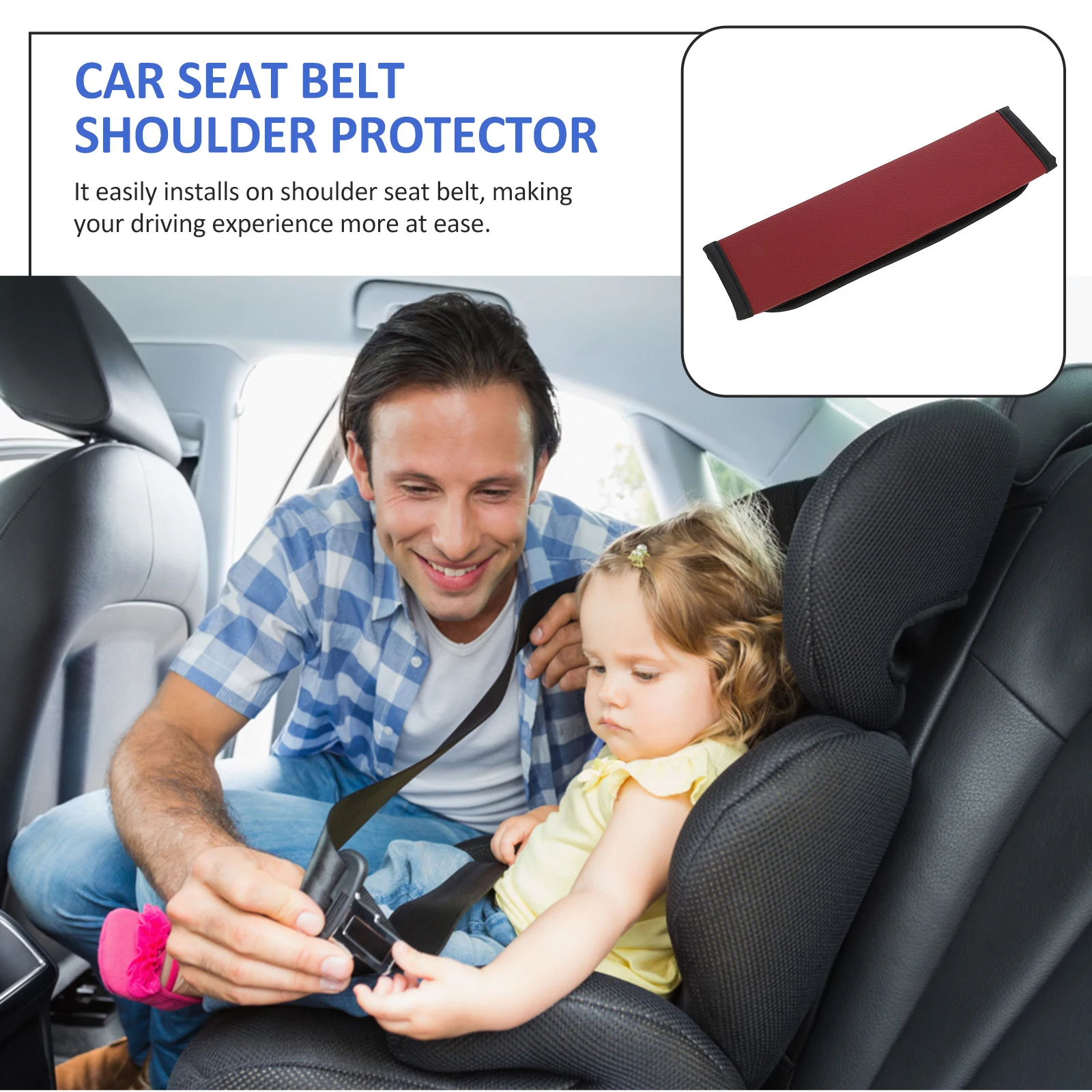 

Safety Strap Cover Shoulder Cushion Seat Protector Durable Easy Installation Driving Comfort Protection For Car Suv