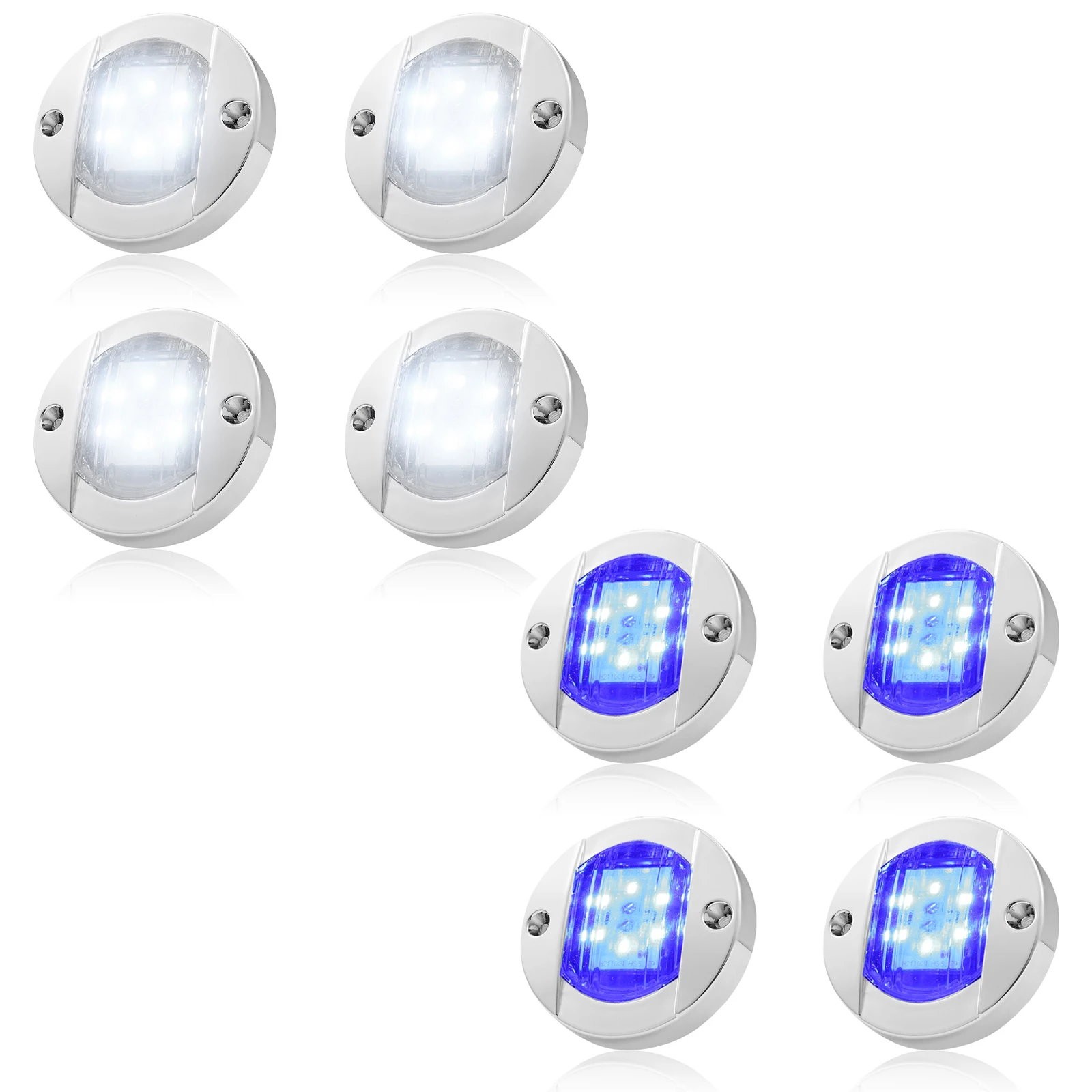 4 Pcs 12V LED Boat Interior Light Cabin Deck Walkway Stern Light For Camper Van Caravan Motorhome Boat RV Accessories