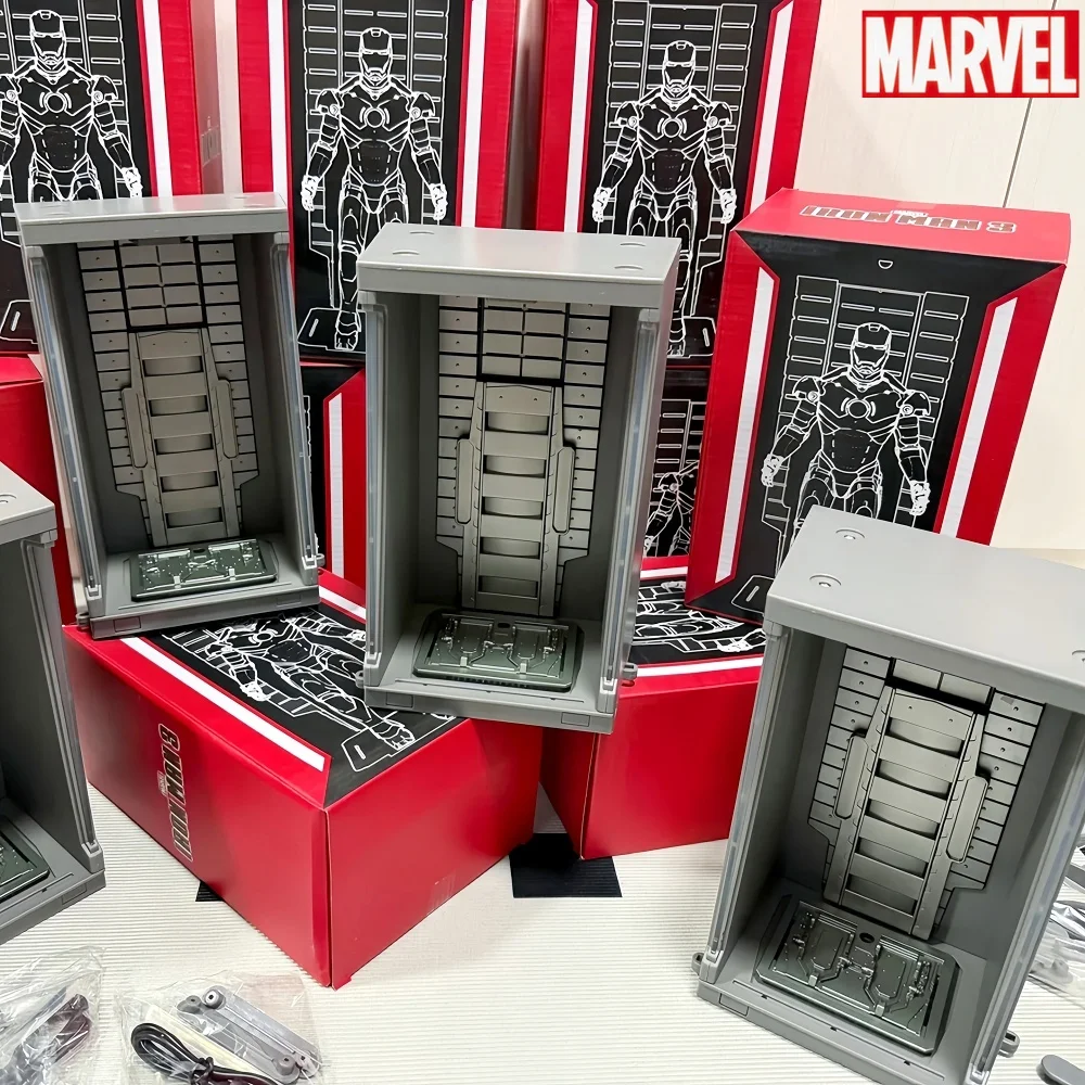 Armería de Iron Man de Zd Toys, Compatible con Mk38, Mk40, Mk42, Mk43, Escala 1/12, Figuras de Acción Marvel con Luces LED