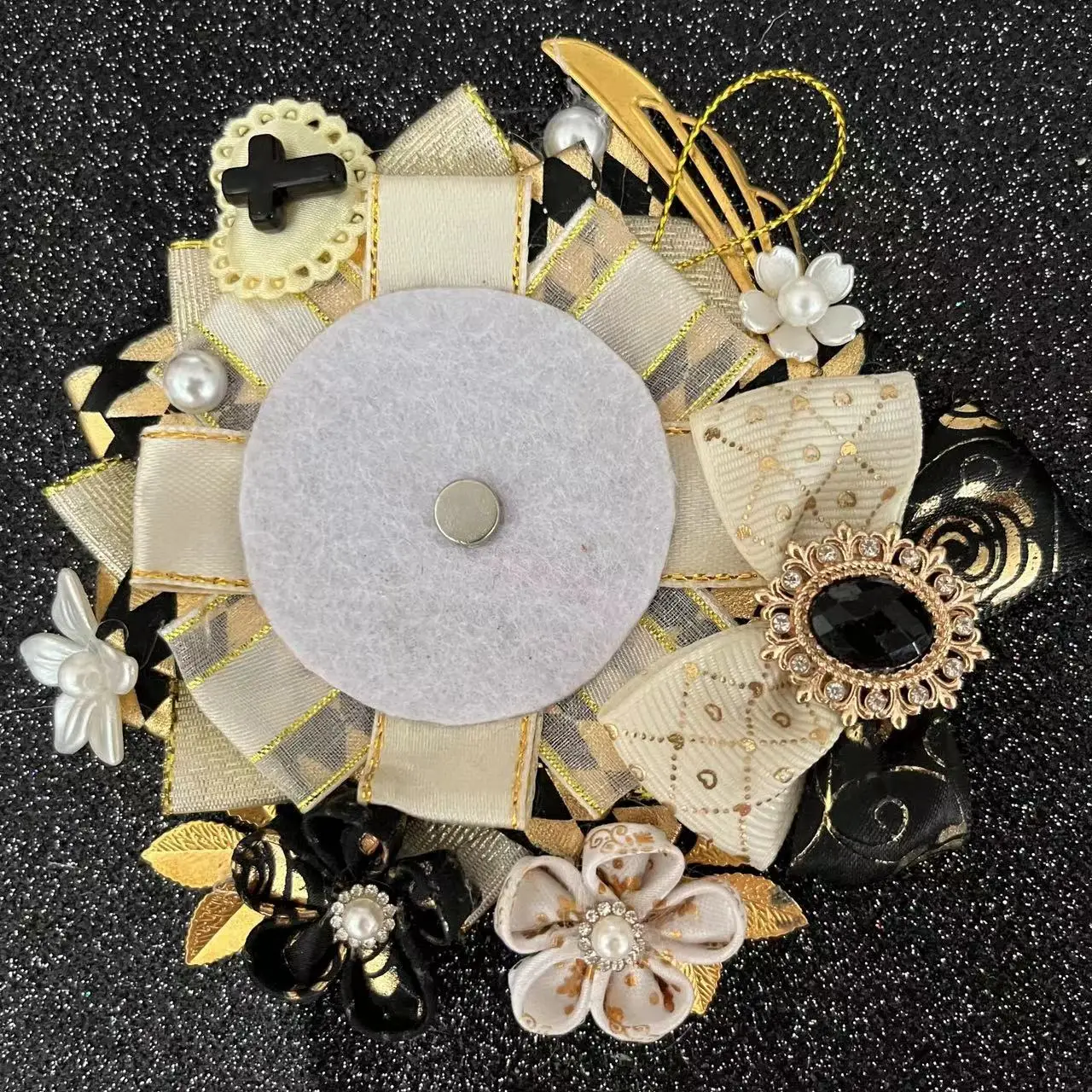 luxury badge holder,lolita Base Tray Accessories Ita bags,cute bow Badge Rosette ,Anime cosplay ribbon backpack