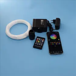 Sound Activated APP Control 16W RGBW Fiber Optic Star Ceiling Light Kit With Fiber Optic Cable For Car Home Star Starry Sky