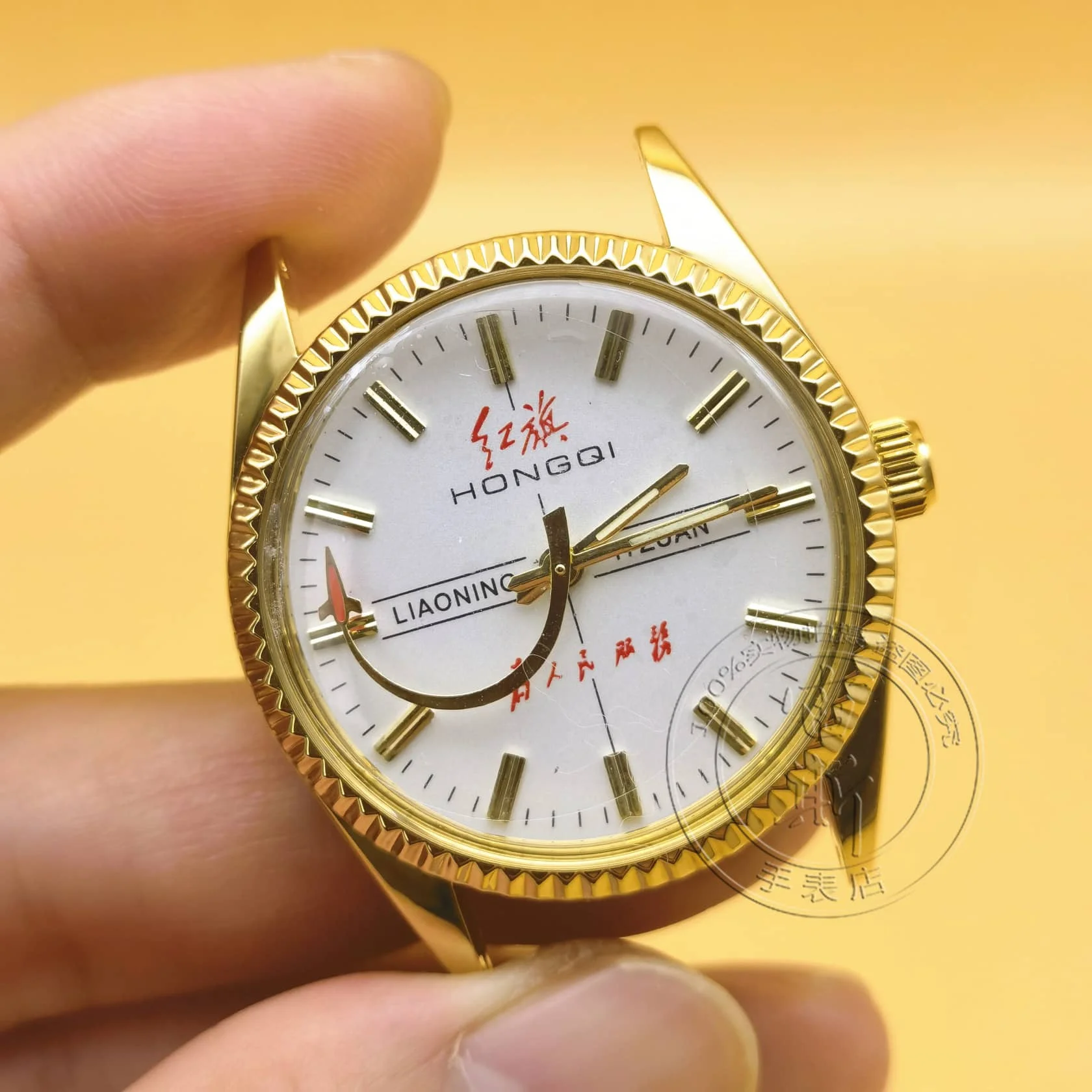Men's Red Flag Serves the People 7120 Movement Manual Winding Mechanical Watch 19 Drill Domestic Inventory Watch Aircraft Needle