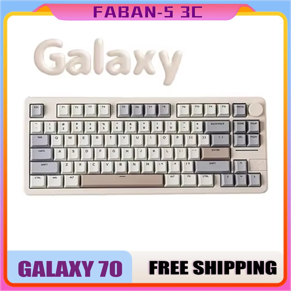 Epomaker Galaxy 70 Mechanical Keyboard Tri Mode Customized Keyboard Hifi Multi Knob Hot Swap Gaming Keyboard For Computer Office