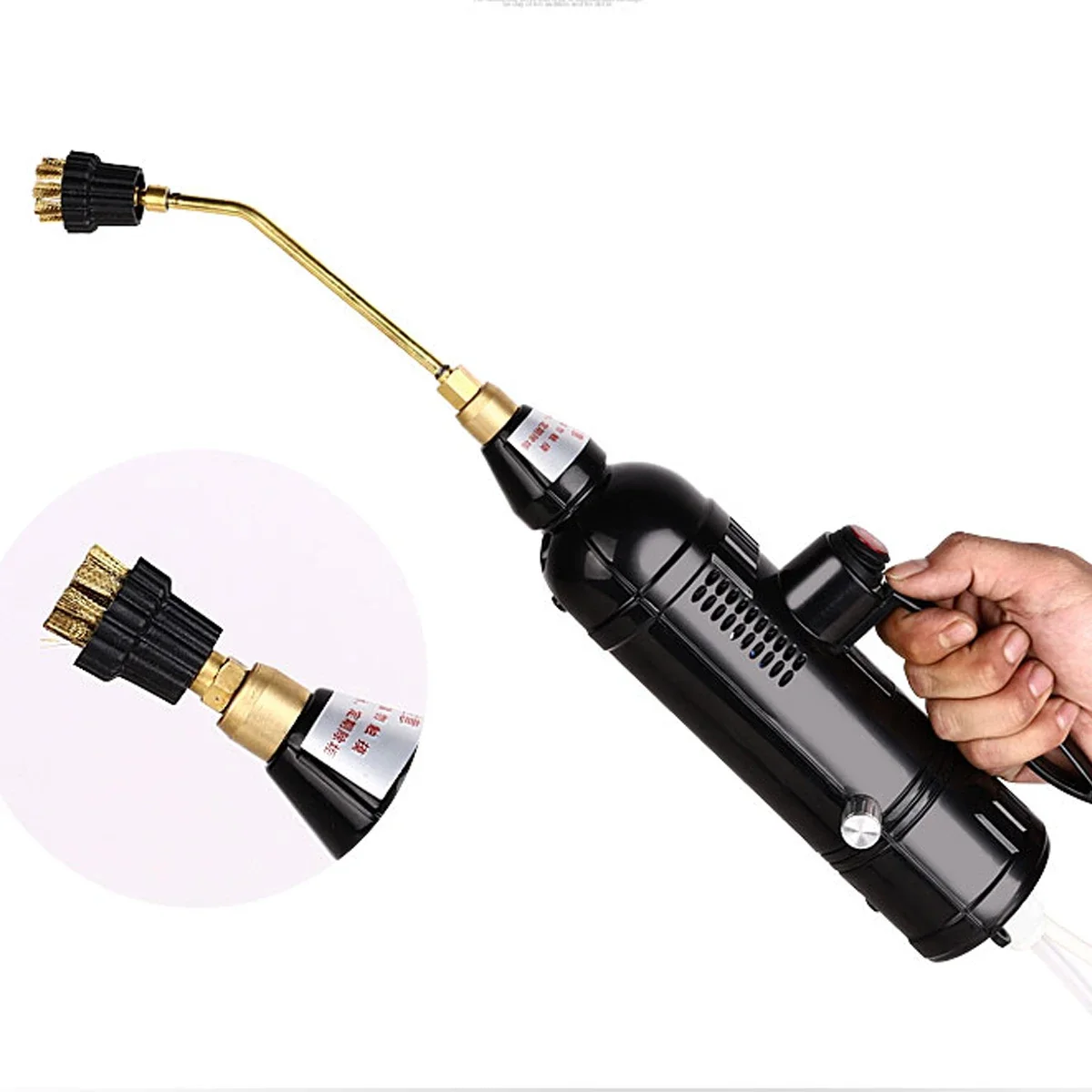 เครื่องทำความสะอาดด้วยไอน้ำอุณหภูมิสูง220V 1800W เครื่องทำความสะอาดทำความสะอาดรถบ้านแรงดันสูงฆ่าเชื้อในครัวเรือนเครื่องทำความสะอาดล้างจานสำหรับห้องครัว