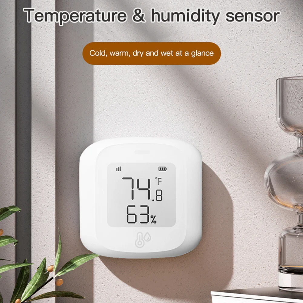 Датчик температуры и влажности с ЖК-дисплеем, высокоточный гигрометр с длительным режимом ожидания для гостиной, дома