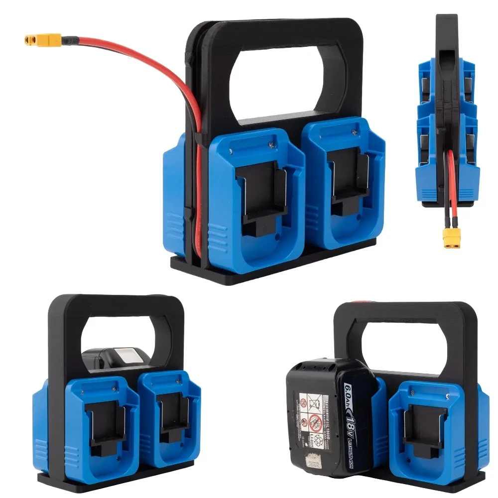 

XT60 Гнездовая розетка для электроинструмента, интерфейсная розетка для батареи Makita 18 В LXT, совместимая с параллельными 15-21 В, поставка из 4 батарей