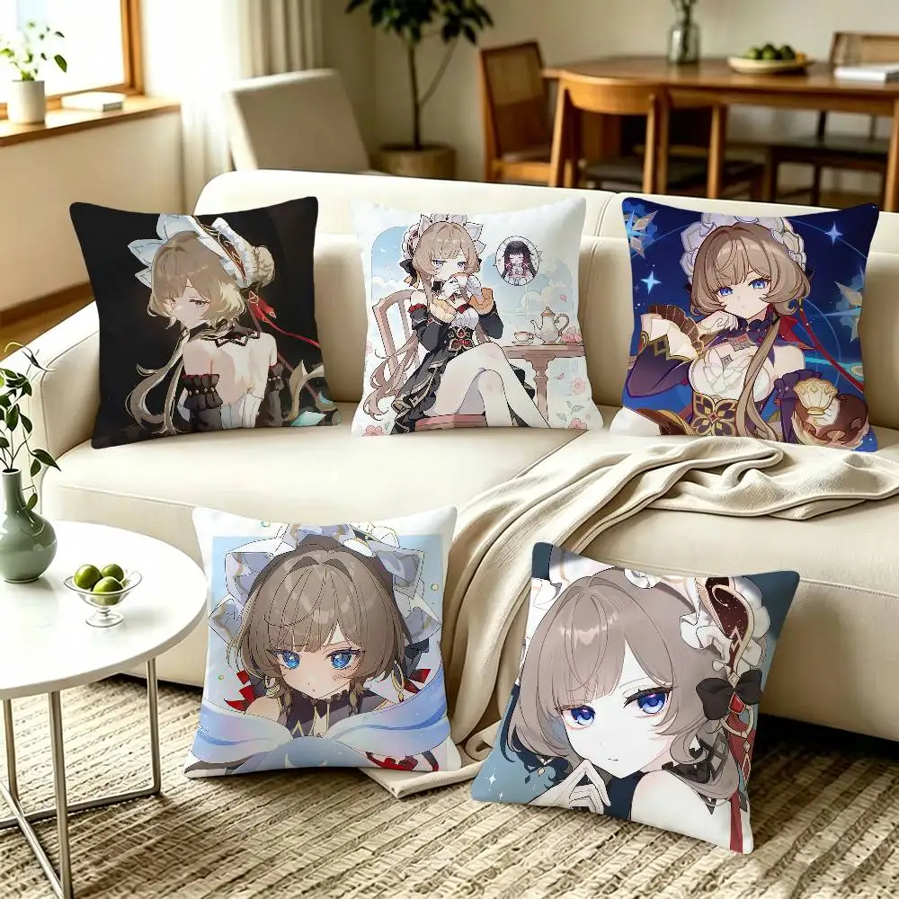 Sandrone Genshin Impact Game   Home Sofa Cushion Covers and Aecorative Custom Pillow Covers
