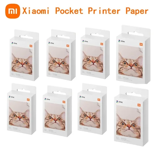 Venta al por mayor Original Xiaomi ZINK papel de impresora de bolsillo impresión fotográfica autoadhesiva 10/50/100 hojas Xiaomi Mini papeles de impresora de 3 pulgadas