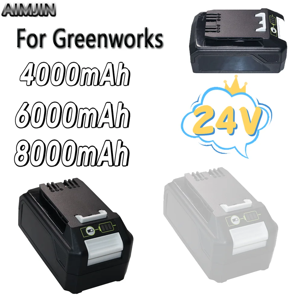 

100% Brand New 24V 12J 4000mAh/6000mAh/8000mAh For Greenworks Lithium Ion Battery The Original Product Is